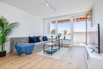 Frisch sanierte 3-ZKB mit 2 Balkonen, bester Aussicht & TG-Stellplatz – Provisionsfrei