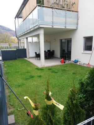 Wunderschöne 2-Zimmer-Gartenwohnung mit großer Terrasse, Erdwärme, Deckenkühlung, Glasfaser-Internet, PV-Anlage, nachhaltig, innovativ