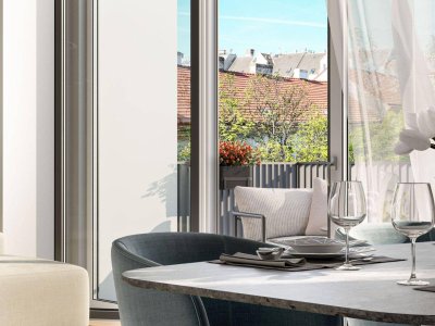 THE ARIK - DG-Wohnung mit Stil – 3 Zimmer mit Loggia &amp; Urbanität