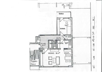 Helle 2-Zimmer-Wohnung mit Balkon für Singles/Paare