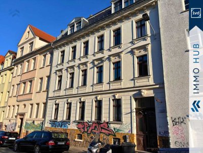 ++ 2.032 €/m² – Denkmalgeschütztes Altbau-Paket mit zwei Balkoneinheiten in Connewitz ++
