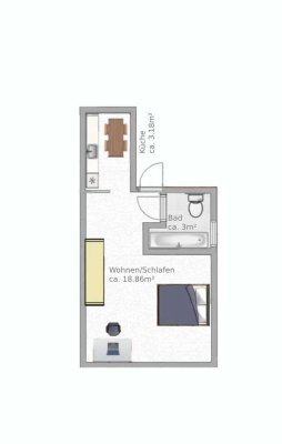 Studentenwohnung in Nähe Uniklinikum, wenige Minuten zum Parkhaus