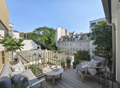 Das Stadthaus Miller - Großzügige 2 Zimmer mit Balkon &amp; Hofruhelage - Stil trifft Wohlfühlambiente - Nahe Mariahilfer Str. &amp; Westbahnhof