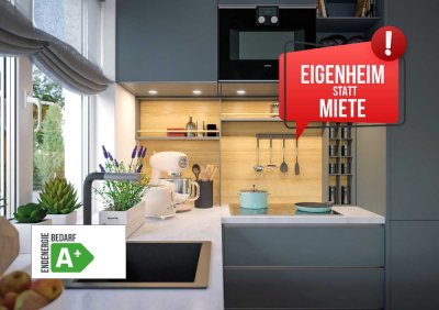 Energieeffizientes Reihenmittelhaus: Kaufen statt Mieten ab ca. 1.800 € - wir verraten Ihnen wie!