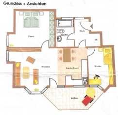 Ostfildern- Scharnhausen:  Helle, lichtdurchflutete 3-Zimmer-Wohnung mit Balkon