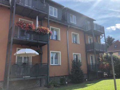 wird frei- 3 Zi.-Maisonette-Eigentums-Wohnung mit Balkon in Coswig OT Brockwitz, mit PKW- Stellplatz