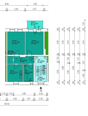 Neu! Sanierte 58 m² mit Balkon in gehobener Ausstattung