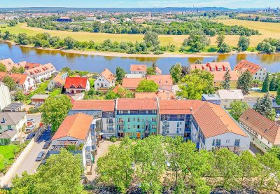 Neu sanierte & möblierte 2-Raum-WE * EBK * West-Balkon * TG-SP * Blick ins Grüne * an der Elbe * TOP