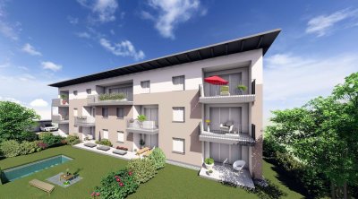 MATTIGHOFEN / Neue 2-Zimmer-Balkonwohnung Top 11 im Bauvorhaben KLEINSTADT-QUARTIER