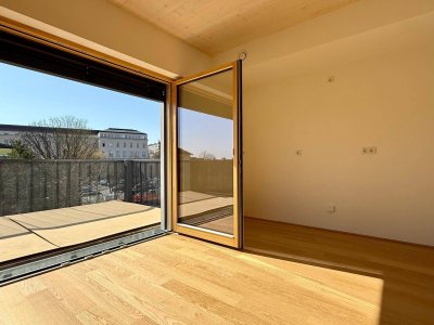 GRÜNE STADTVILLEN - GANZ OBEN! | 3 Zimmer mit Süd-Balkon | Holzbauweise - Umweltbewusst - Modern | Provisionsfrei!
