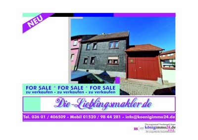 Provisionsfrei!!! mod.-bed. EFH mit Zufahrt, Hof, Garten, Scheune und Nebengelass in Oberdorla