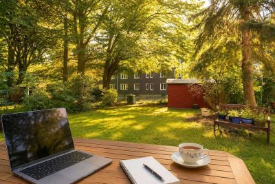 Mein neuer Lieblingsplatz – auf der Westterasse im eigenen, ruhigen Garten