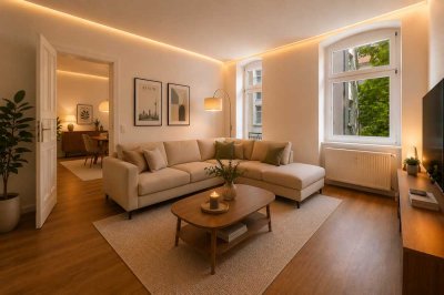 Bezugsfrei & frisch renoviert: lichtdurchfluteter 3-Zimmer-Altbau mit Loggia & Balkon in Neukölln
