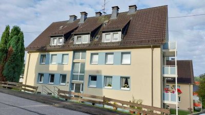 gemütliche, modernisierte EG-Wohnung mit Balkon und herrlichem Fernblick am Kreuztaler Liesewald