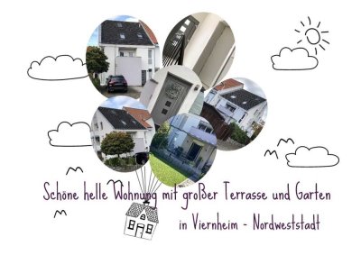 Charmante Maisonette-Wohnung mit großer Südwest-Terrasse und schönem Garten in der Nordweststadt