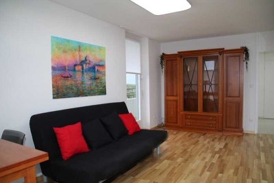 Möblierte, 2-Zi-Penthouse-Wohnung, 60m², Park, U-Bahn, Dachterrasse, Panoramablick, Zentrumnah