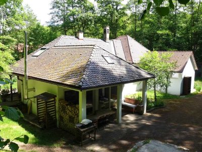 Wohnen auf 190 m² und gleichzeitig leben auf 2500 m² mitten im Wald