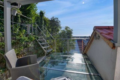 *BIETERVERFAHREN*5ZKBB Terrasse mit Panoramblick Handschuhsheim, Dachgarten & Panoramablick über HD