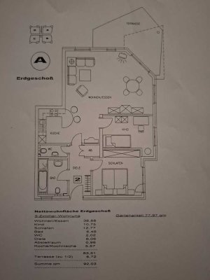 3 Zimmer Erdgeschosswohnung mit Terasse in Offenbach Tempelsee