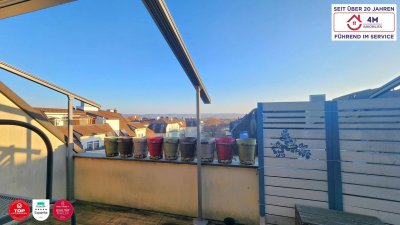 Sonnige Dachgeschoss-Maisonette mit zwei traumhaften Terrassen und Tiefgaragenplatz