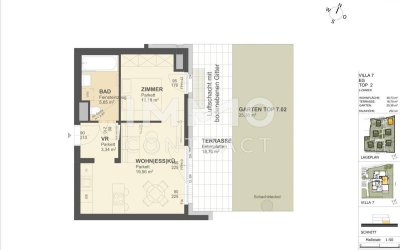 KREMSER WOHNDOMIZIL39qm Garten-Apartment, O-Terrasse, Lift, Tiefgarage,in beliebter Grünruhelage