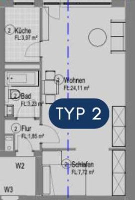 Helle 2-Zimmer Erdgeschosswohnung