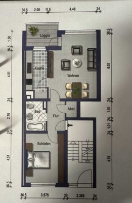 Erstbezug nach Sanierung: attraktive 2-Zimmer-Wohnung mit Balkon in Hildesheim