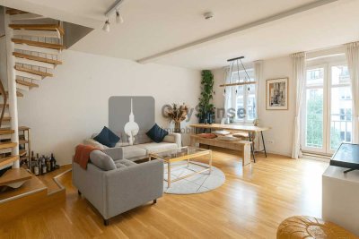 Lichtdurchflutete Maisonette mit Südbalkon und Blick auf den Fernsehturm