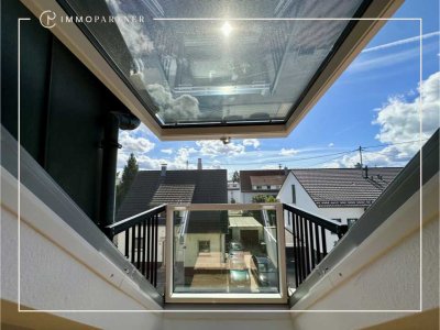 Sanierte 3-Zimmer-DG-Wohnung mit Cabriofenster und stilvoller Einbauküche