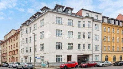 Vielseitige Erdgeschossimmobilie mit Balkon und zwei Zugängen in gefragter Lage von Leipzig