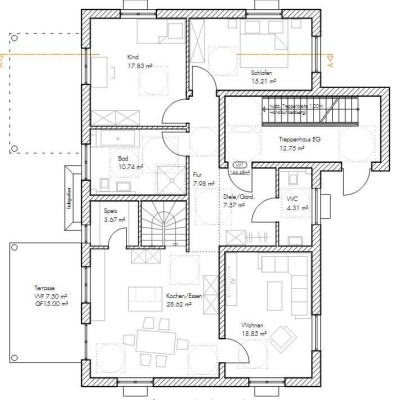 Erstbezug am Ortsrand: Schöne 6-Zimmer-EG-Wohnung mit gehobener Innenausstattung in Theißing