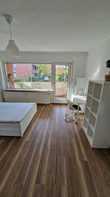 WG-Zimmer, groß mit eigenem Balkon, vollmöbliert mit WLAN, Waschmaschine