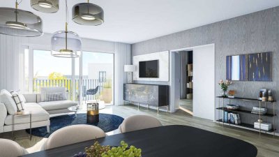 Ihr neues Zuhause beziehen! 4-Zimmer-Neubauwohnung mit 2 Bädern und Südbalkon im Lorettoviertel