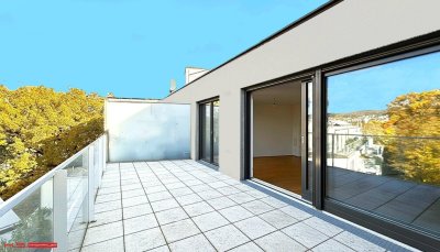 HERMESSTRASSE - EXKLUSIVE DACHWOHNUNG - 23m² UNEINSEHBARE WESTTERRASSE - BJ 2016 - GRÜN- und FERNBLICK - ERSTBEZUG NACH RENOVIERUNG - 4 ZIMMER - 2 BÄDER - OPTIONAL 2 GARAGENPLÄTZE