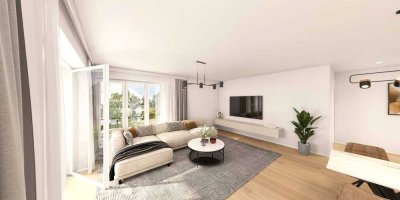 2-Zi-Neubau-EG-Wohnung mit Terrasse, Gartenanteil und Stellplatz