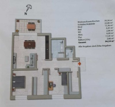 Erstbezug mit Balkon und Einbauküche: Schöne 3-Raum-Wohnung in Wittlich