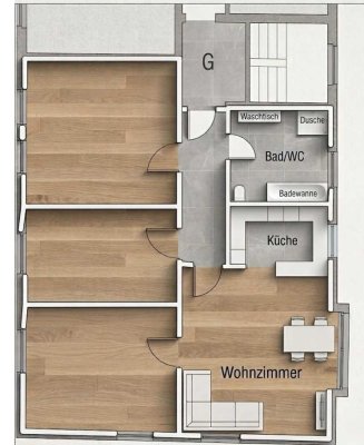 Helle 4-Zimmer-Wohnung ab 01.06