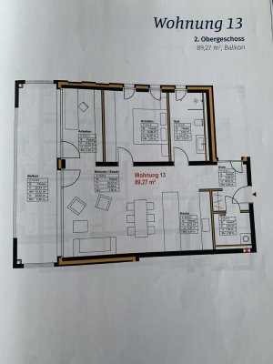 Erstbezug 2,5-Zimmer-Wohnung in Gruenstadt