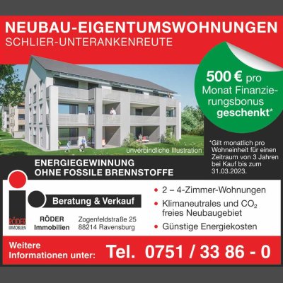 Wohnen im Klimaneutralen und CO2-freien Neubaugebiet in Schlier-Unterankenreute