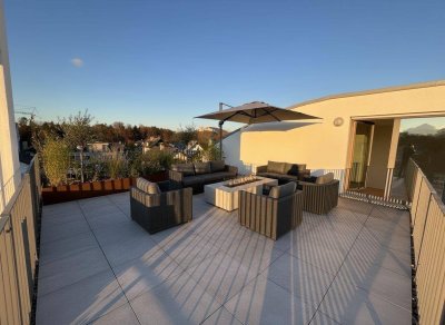 Penthouse ca.190 m2 mit Einliegerwohnung, XL-Panoramaterrasse, Tiefgarage und Lift