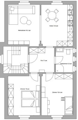Sanierte 3-Zimmer-Wohnung in Mülheim Oberdümpten