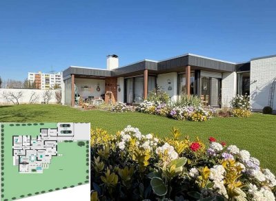 "Mega" Freist. Bungalow 174 m²-Wfl. + ca. 120m² ELW, Büro, 1.277 m² Grd, Doppelgrg. Wertgutachten