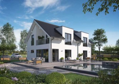 *** Wiesbaden-Biebrich / indiv. planb. DHH-Neubau (mit FESTPREIS u. verbindl. Terminschiene) m.KG.