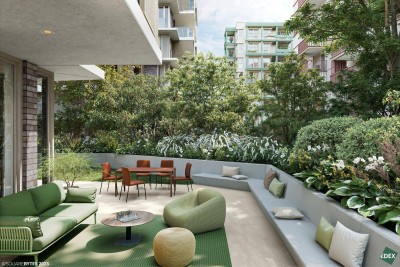 Westseitige 2-Zimmer-Gartenwohnung mit Terrasse | URBAN DAHEIM | BAUFELD 13