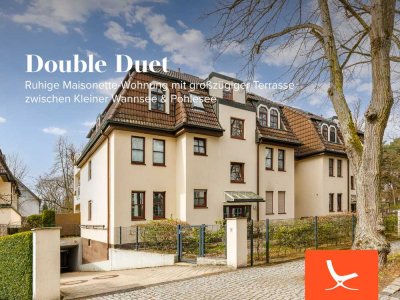 Double Duet - Ruhige Maisonette-Wohnung mit großzügiger Terrasse zwischen Kleiner Wannsee & Pohlesee