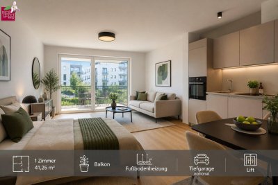 PROVISIONSFREIER NEUBAUERSTBEZUG | STILVOLLES CITY-APARTMENT IN GRÜNER LAGE DER DONAUSTADT++ Grundbuchgebühren-Befreiung !!