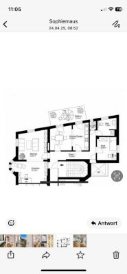 Wunderschöne 3 Zimmer Altbauwohnung mit Balkon und Einbauküche in Augsburg