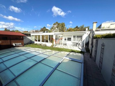Verkauf mit Wohnrecht - Südstadtbungalow mit Pool, Sauna und Wintergarten!