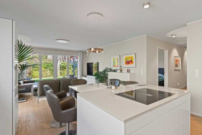 Exklusive Wohnung mit moderner Ausstattung und Gartenidylle – fußläufig zum Ortskern Volksdorf