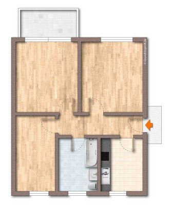 Frisch Renovierte 3 Zimmer Wohnung mit BALKON
